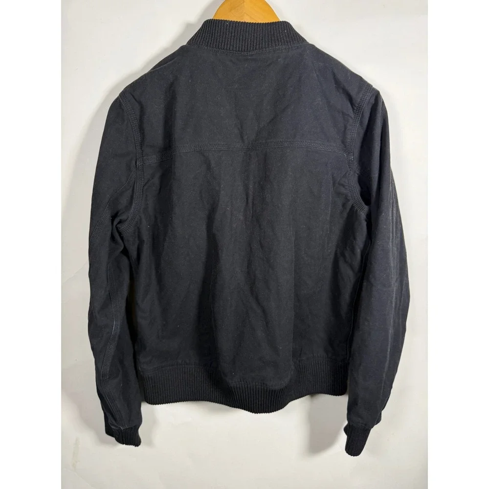 Carhartt Rugged Flex Bomber Jacket Womens Small Black Canvas Full Zip 102524-W - Picture 4 of 8